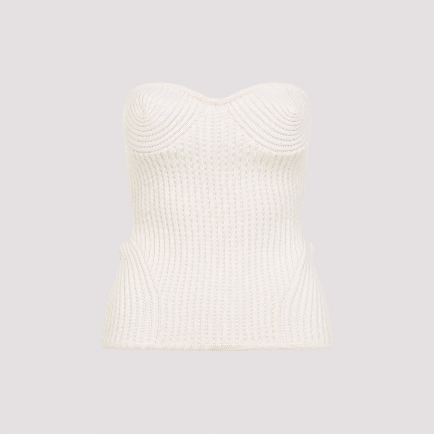 Jean Paul Gaultier Merino Wool Ribbed Stretch Corset Women JEAN PAUL GAULTIER