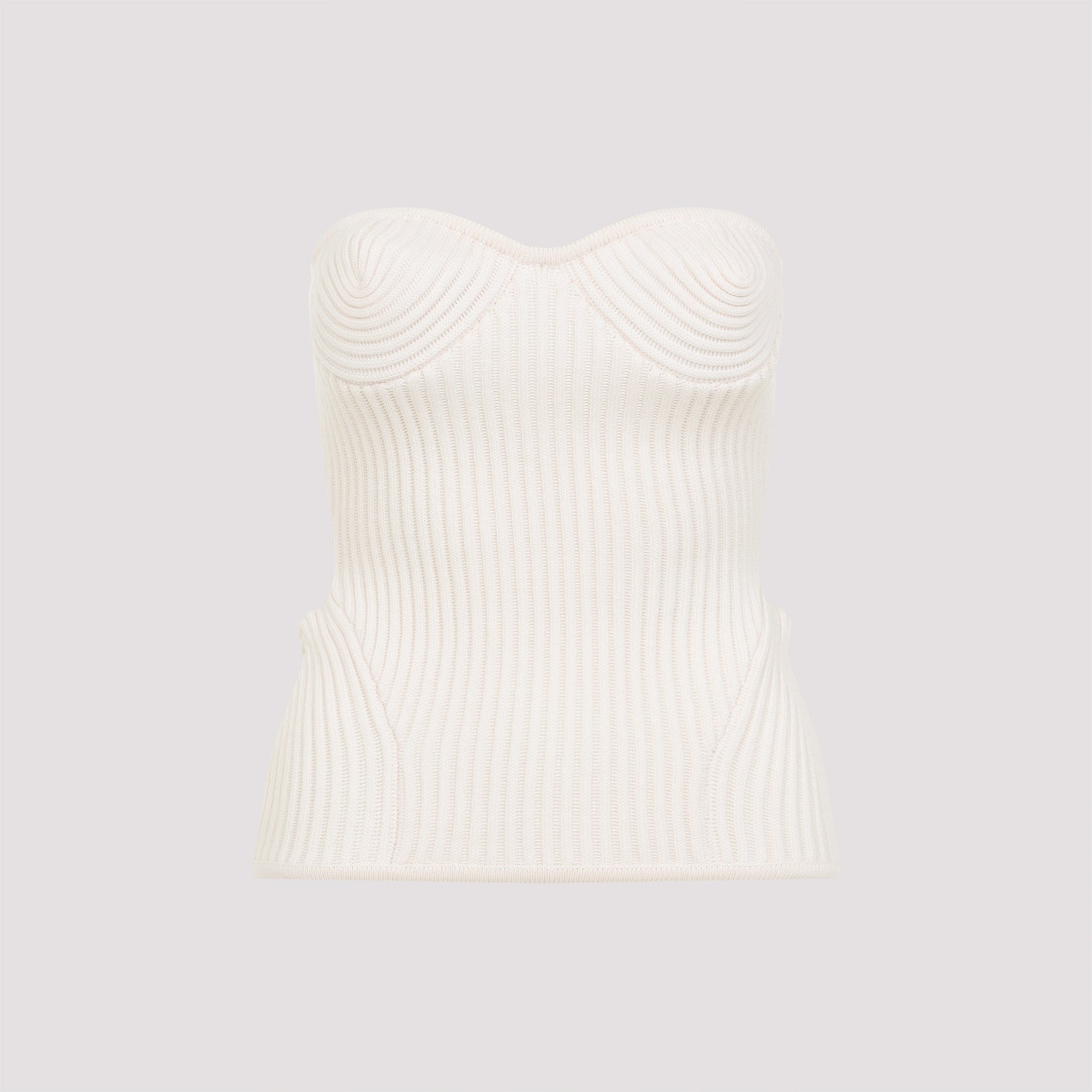 Jean Paul Gaultier Merino Wool Ribbed Stretch Corset Women JEAN PAUL GAULTIER