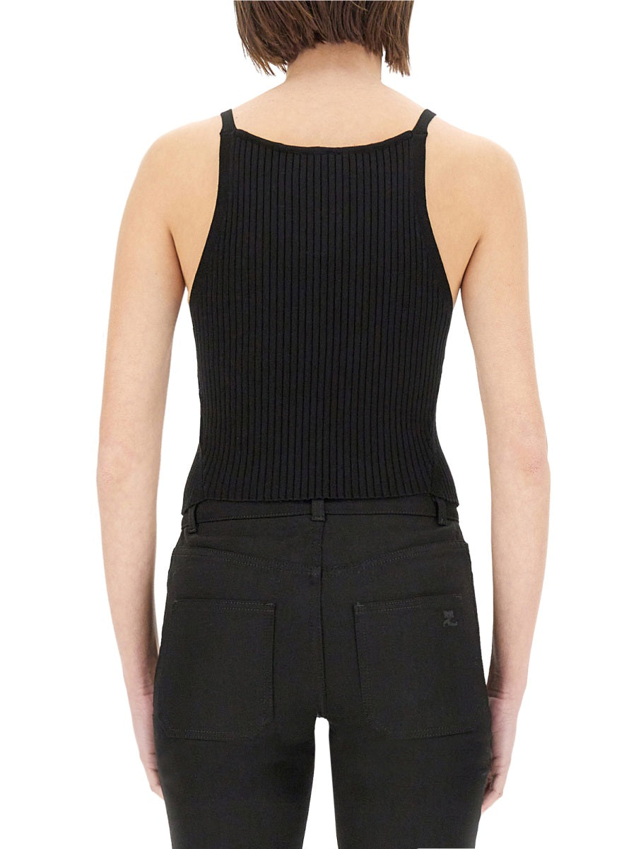Courreges Women Ribbed Tank Top COURREGES