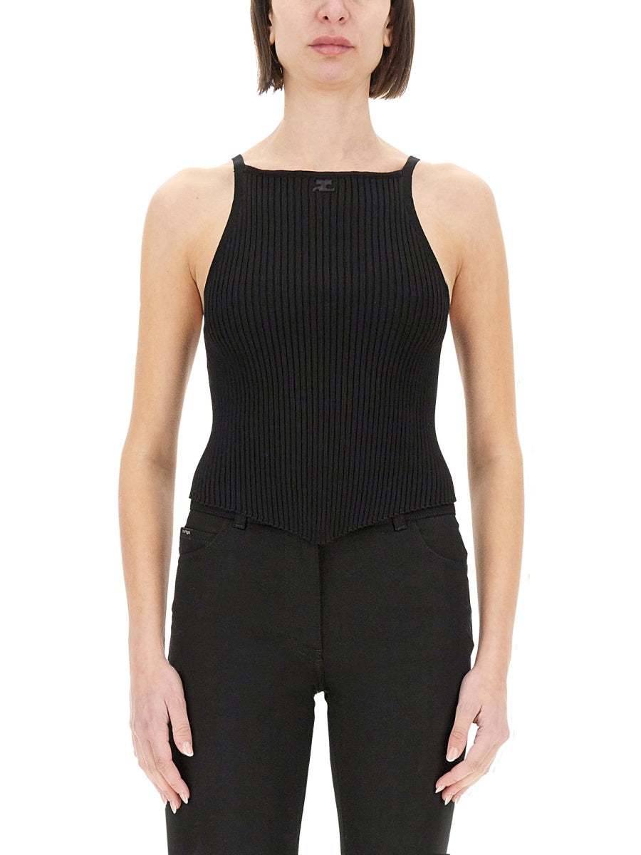 Courreges Women Ribbed Tank Top COURREGES