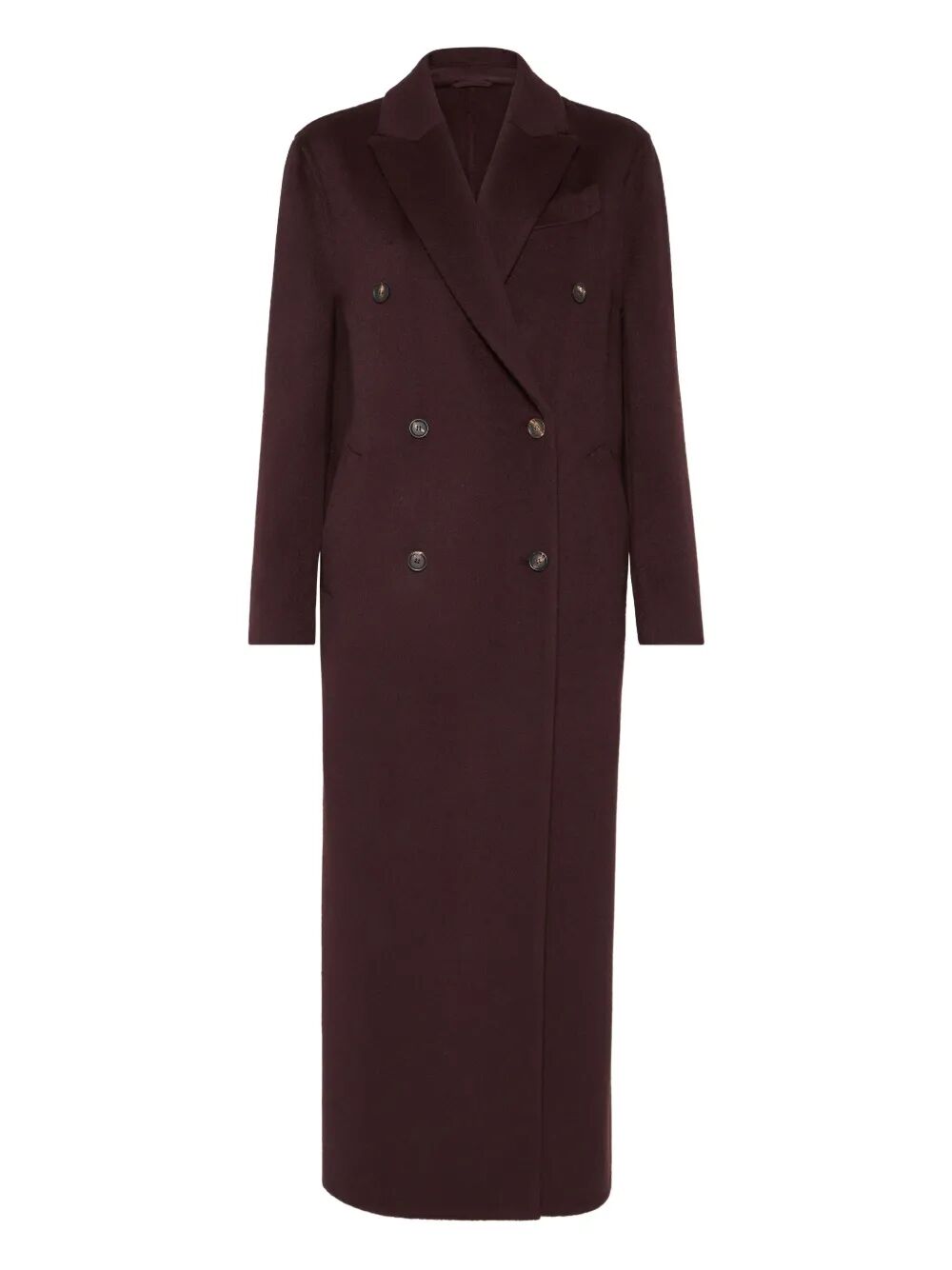 Brunello Cucinelli Women Hand-Crafted Coat In Cashmere Double Beaver Cloth With Monili BRUNELLO CUCINELLI