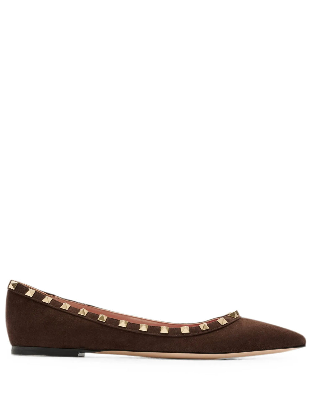 Valentino Garavani Women Ballerine Rockstud In Camoscio VALENTINO GARAVANI
