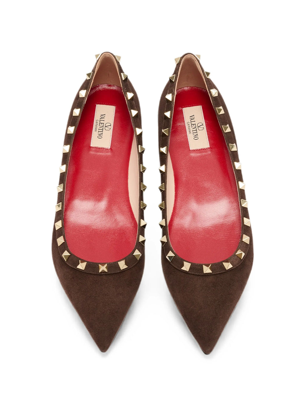 Valentino Garavani Women Ballerine Rockstud In Camoscio VALENTINO GARAVANI