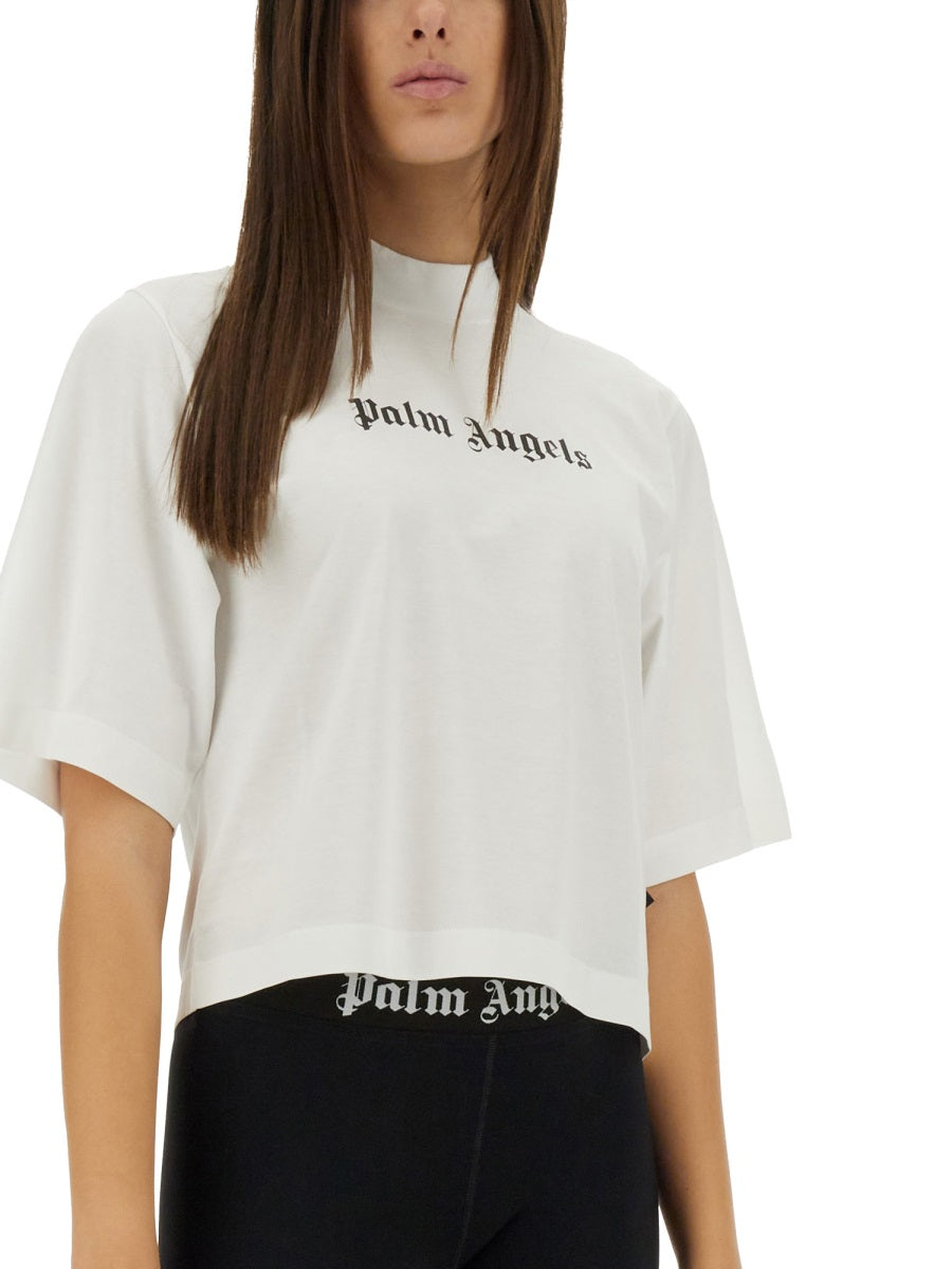Palm Angels Women T-Shirt With Logo PALM ANGELS