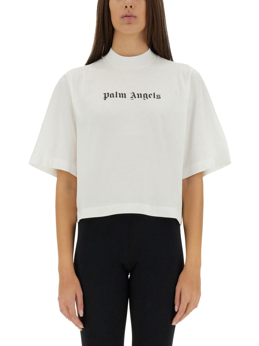Palm Angels Women T-Shirt With Logo PALM ANGELS
