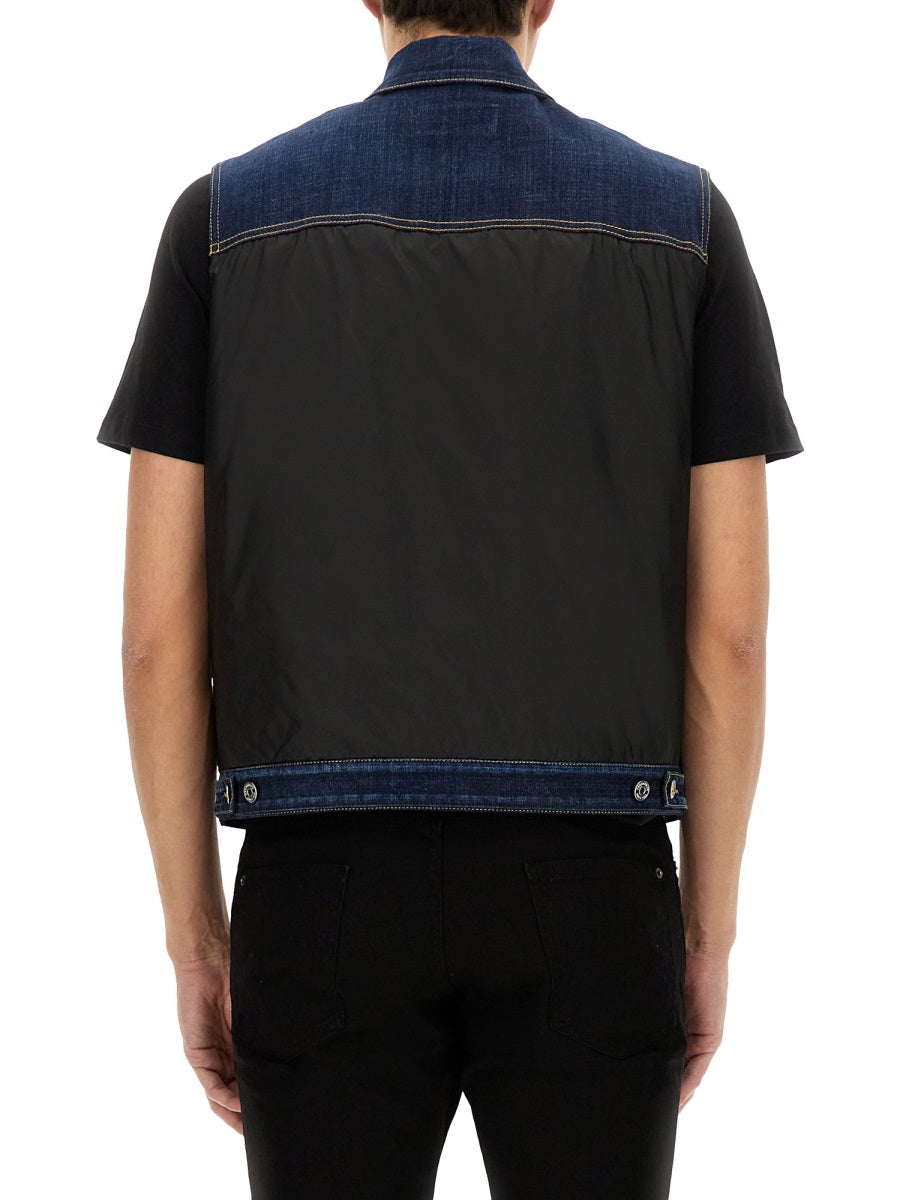 Dsquared Men Denim Puffer Vest DSQUARED2