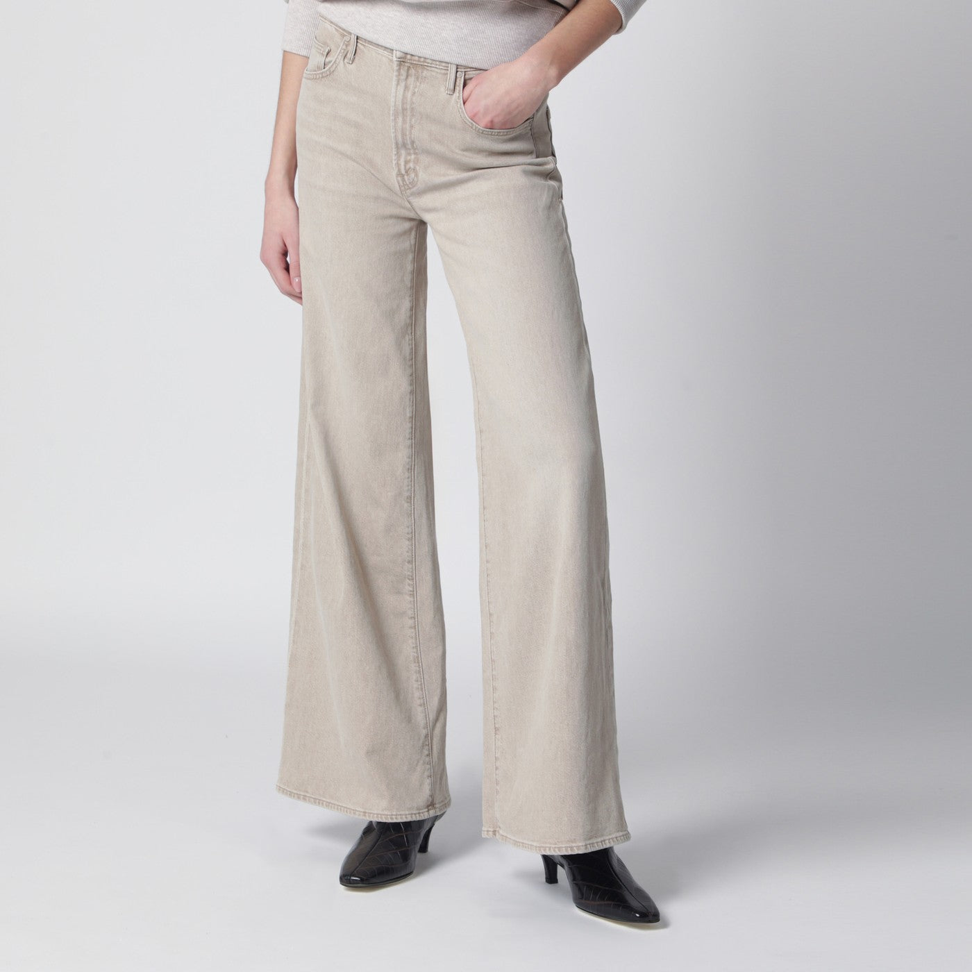 Mother The Dodger Sneak Jeans In Caramel Beige Women Mother