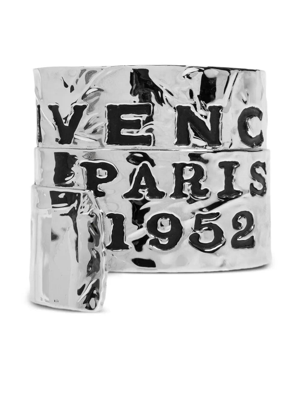 Givenchy Women Givenchy Tape Textured Metal Cuff Bracelet GIVENCHY