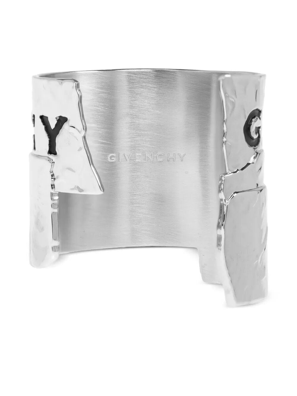 Givenchy Women Givenchy Tape Textured Metal Cuff Bracelet GIVENCHY