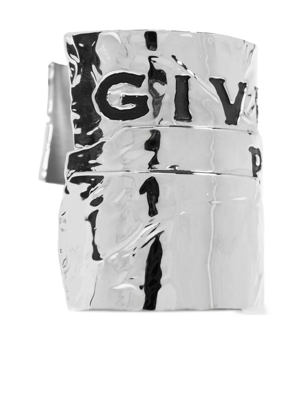 Givenchy Women Givenchy Tape Textured Metal Cuff Bracelet GIVENCHY