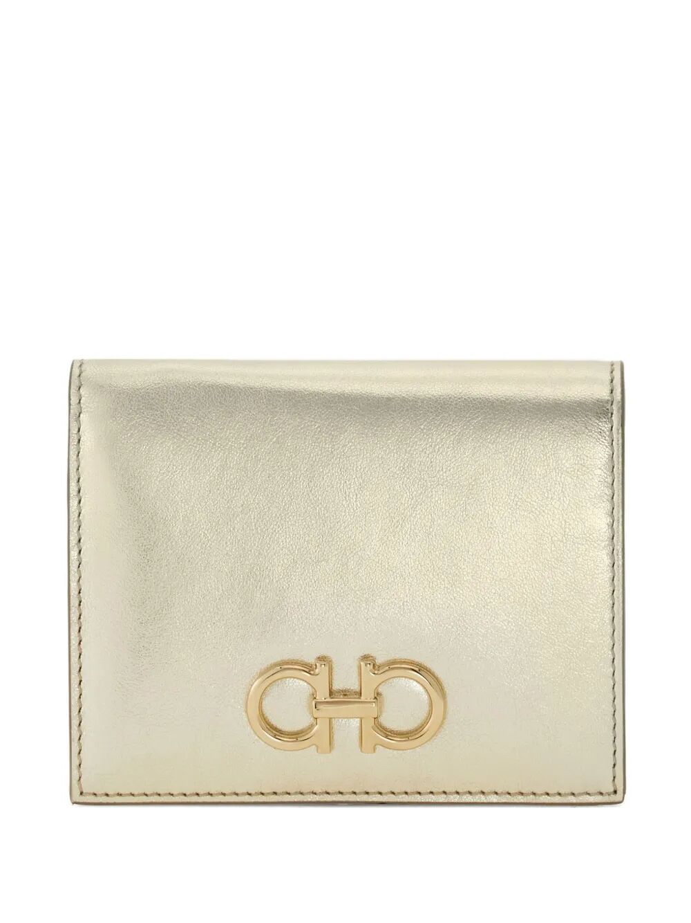 Ferragamo Women Gancini Laminated Leather Compact Wallet FERRAGAMO