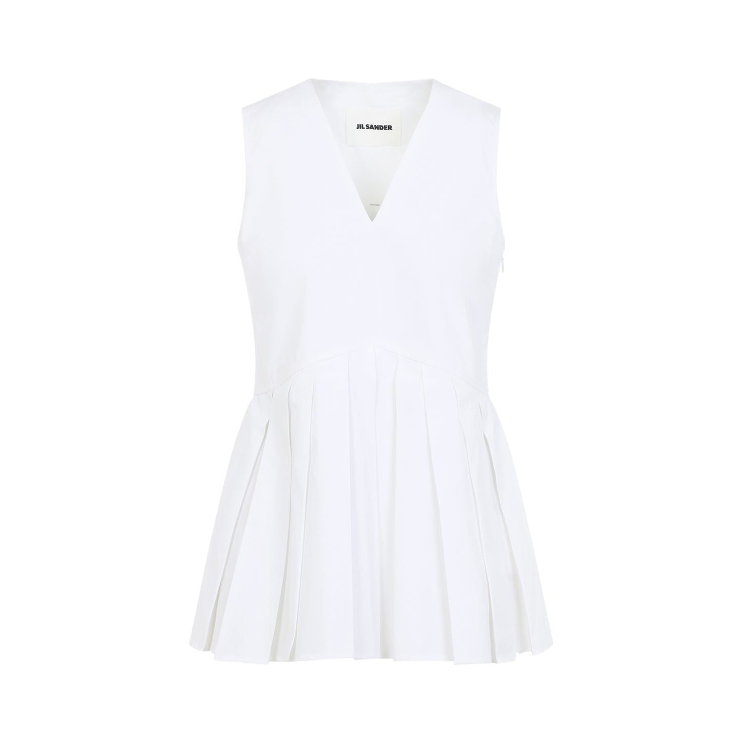 Jil Sander Sleveless A-Line Pleated Top Women JIL SANDER
