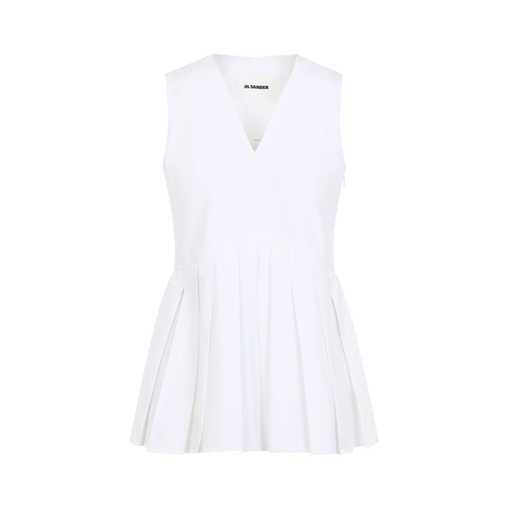 Jil Sander Sleveless A-Line Pleated Top Women JIL SANDER