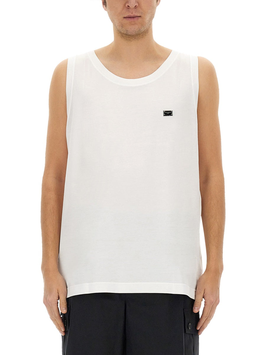 Dolce & Gabbana Men Cotton "Over" Tank Top DOLCE & GABBANA