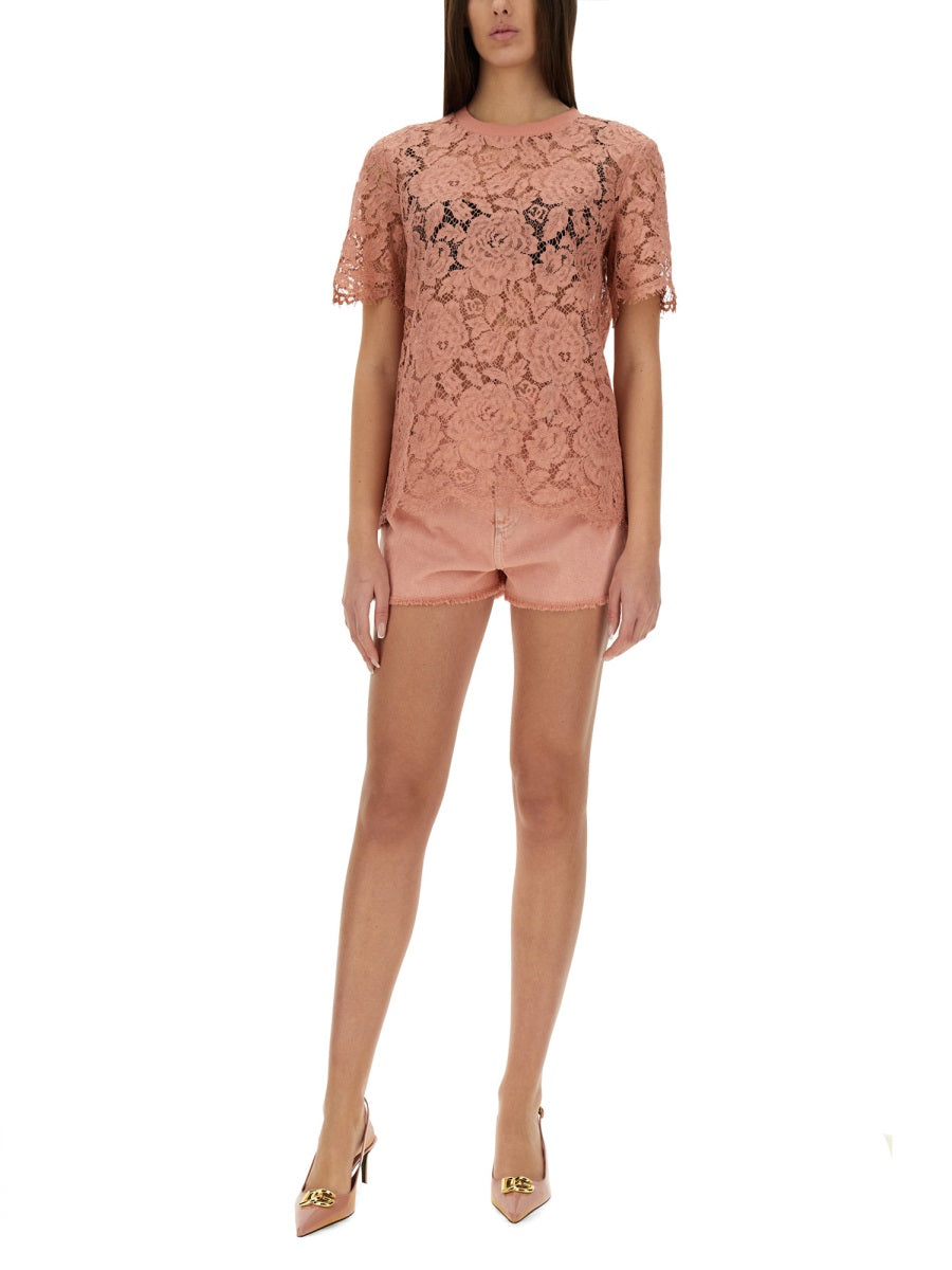 Dolce & Gabbana Women Cordonetto Lace T-Shirt DOLCE & GABBANA
