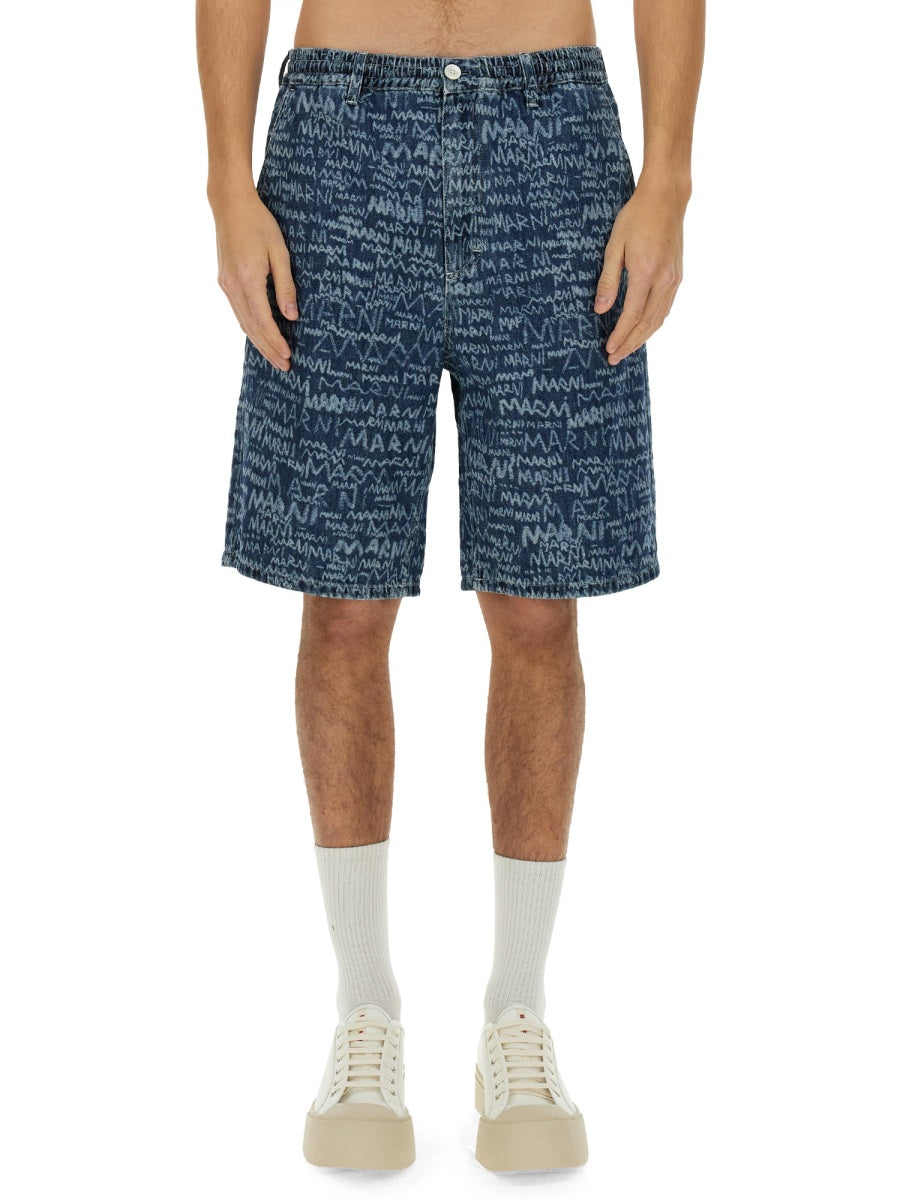 Marni Men Short In Denim MARNI