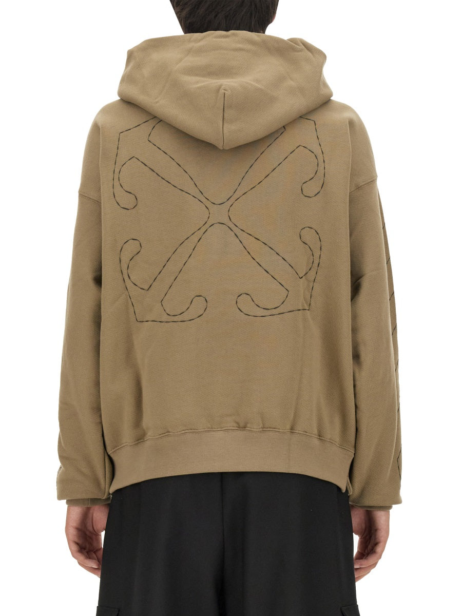 Off-White Men Sweatshirt With Arrow Embroidery OFF-WHITE