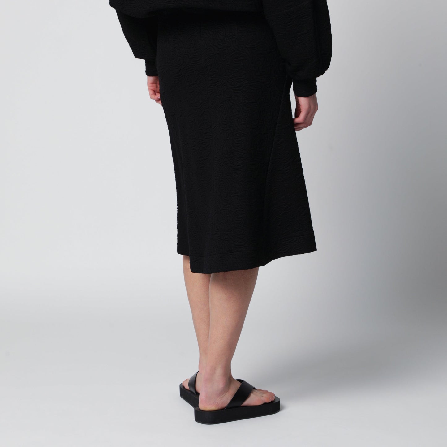 Dries Van Noten Black Viscose-Blend Skirt Women DRIES VAN NOTEN