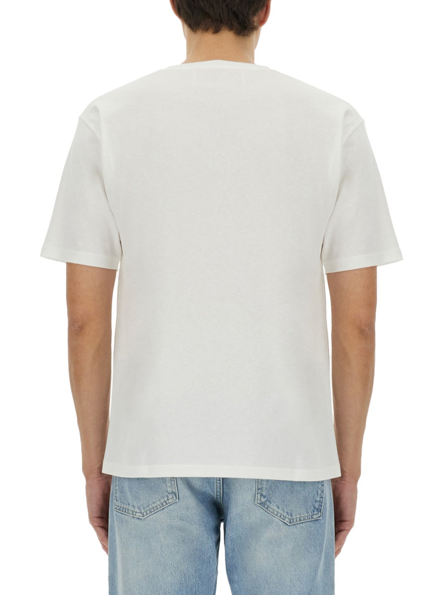 Valentino Men Cotton T-Shirt With "Chez Valentino" Print VALENTINO