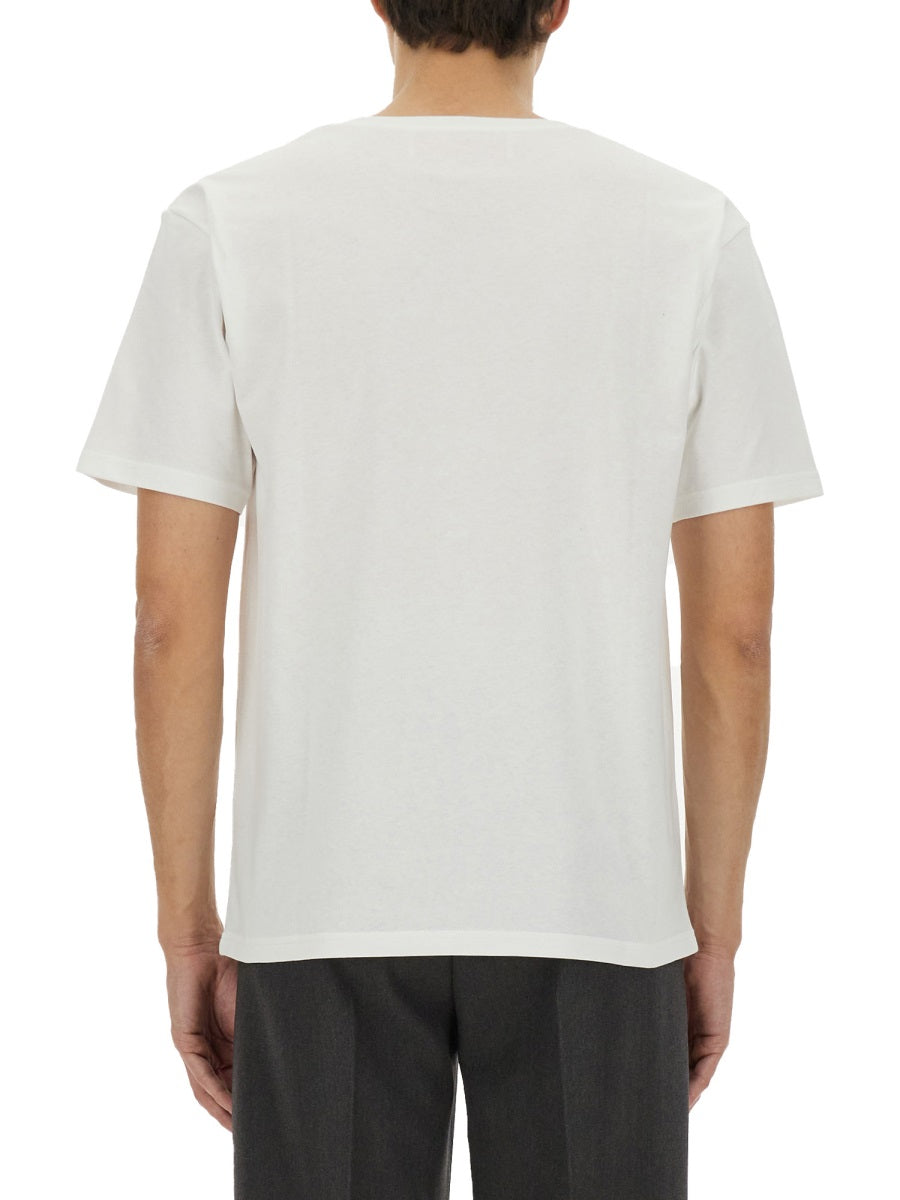 Valentino Men Cotton T-Shirt With "Chez Valentino" Print VALENTINO