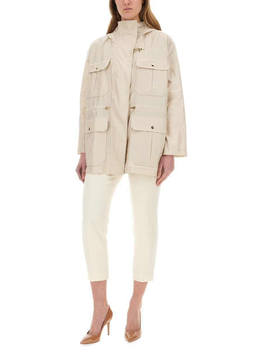 Fay Women Linen And Cotton Canvas Parka FAY