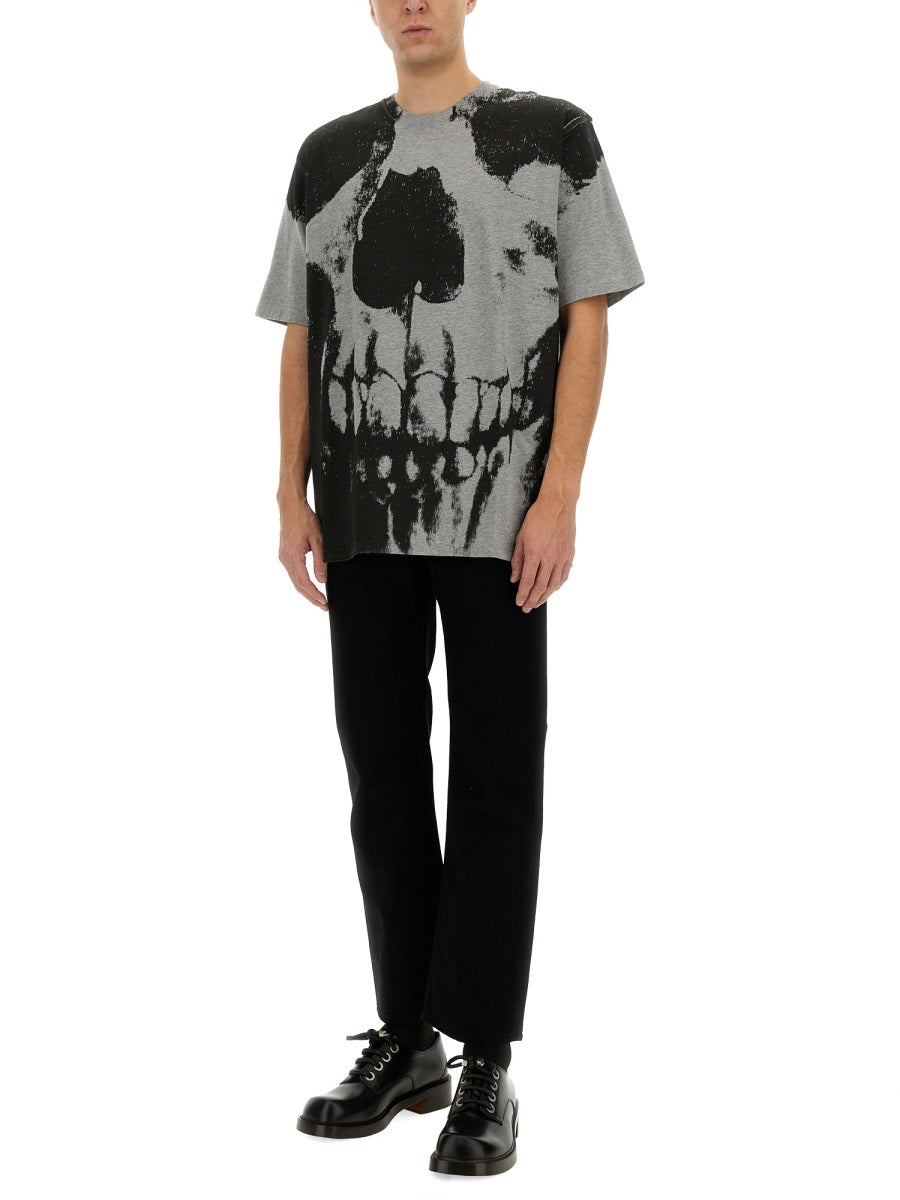 Alexander Mcqueen Men Skull Print T-Shirt ALEXANDER MCQUEEN
