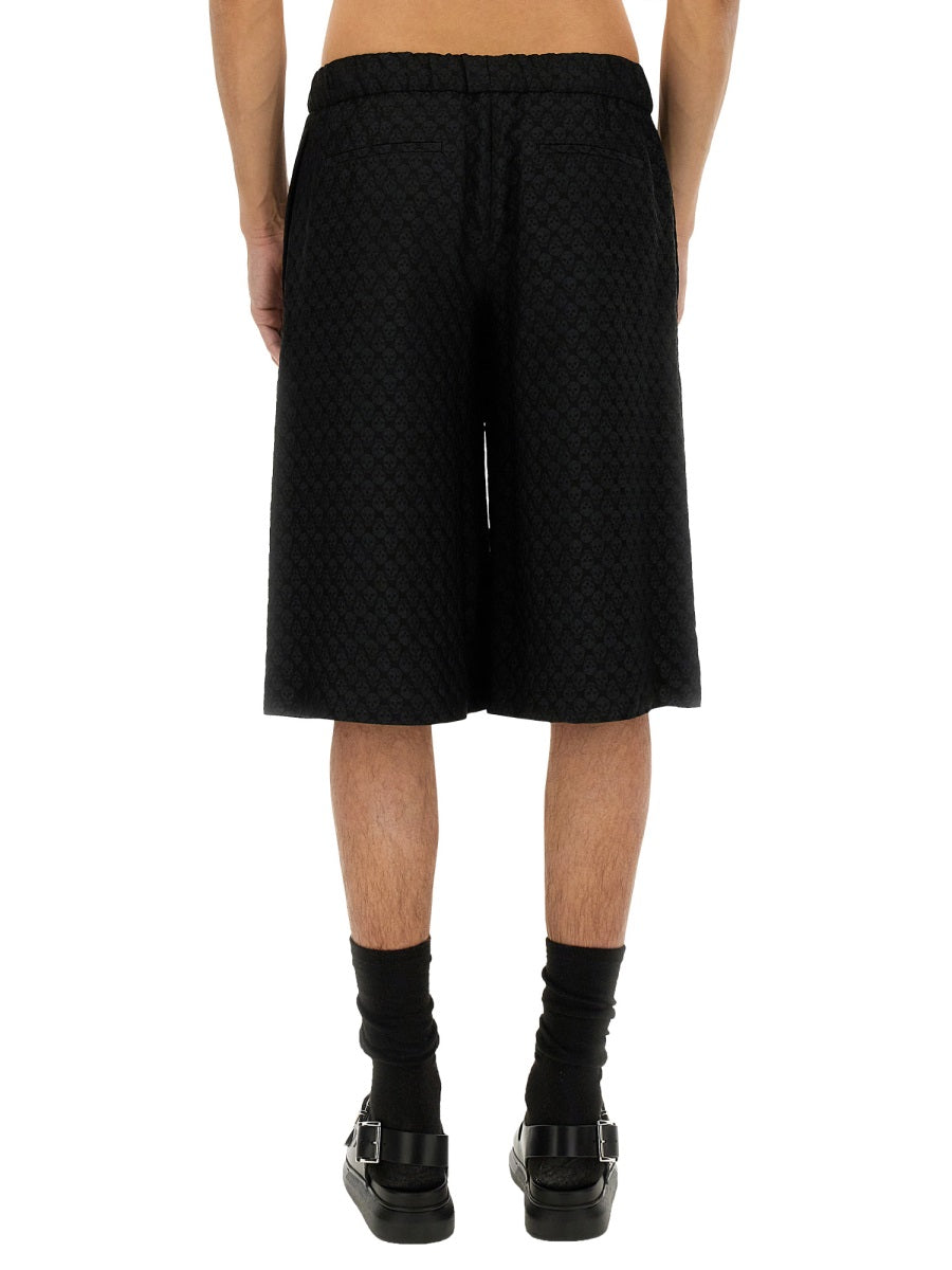 Alexander Mcqueen Men Skull Jacquard Pattern Shorts ALEXANDER MCQUEEN