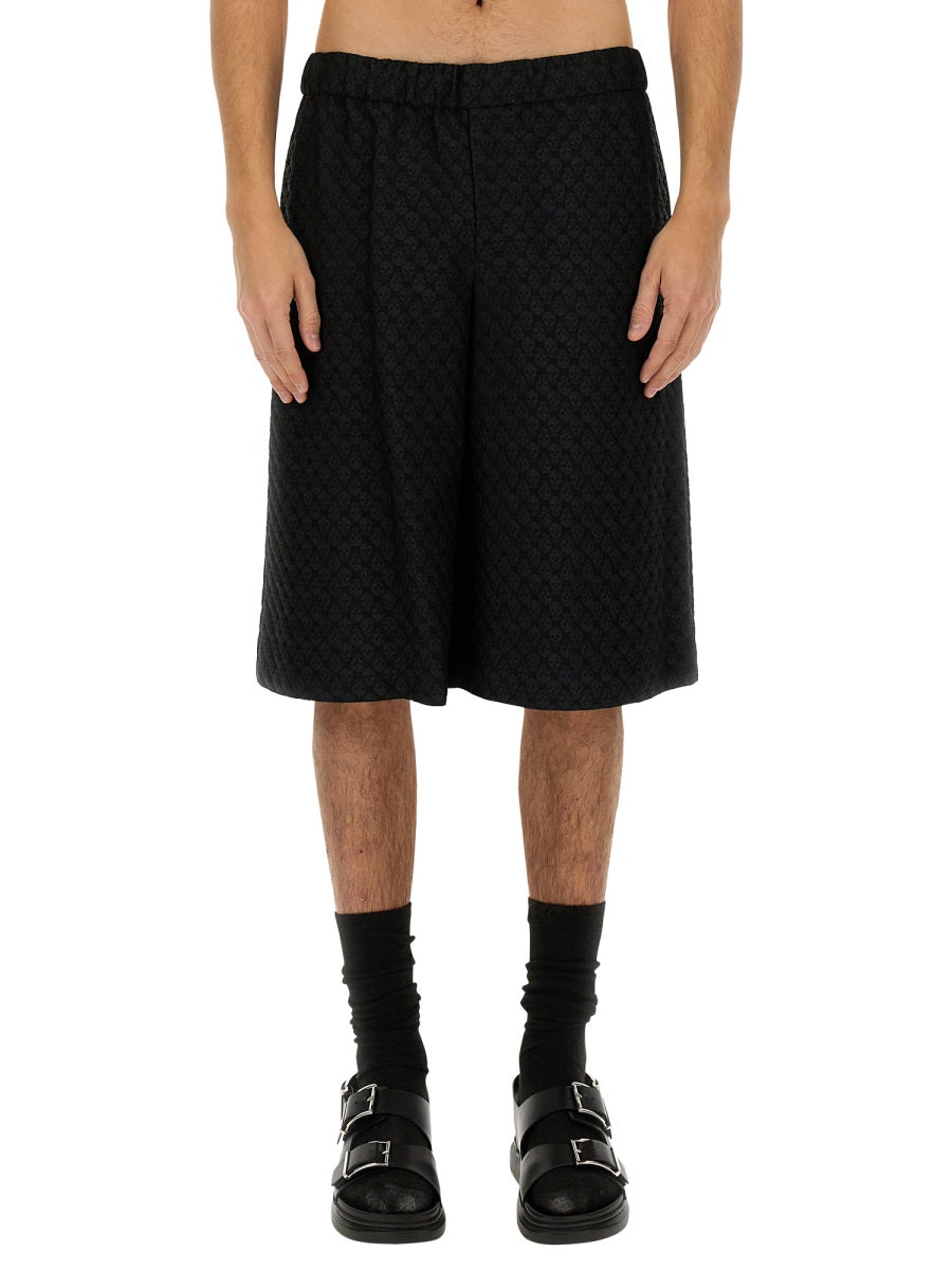 Alexander Mcqueen Men Skull Jacquard Pattern Shorts ALEXANDER MCQUEEN