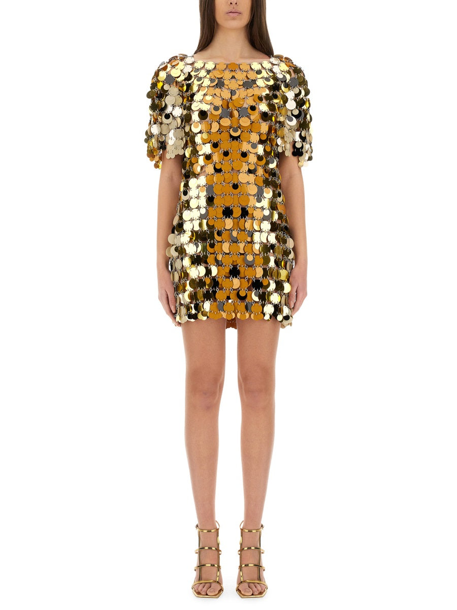 Rabanne Women "Sparkle Discs" Mini Dress PACO RABANNE