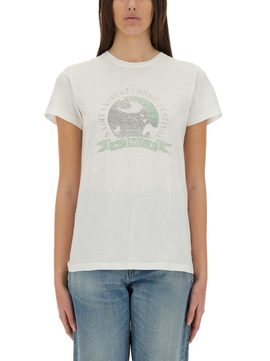 Saint Laurent Women "Music Festival" T-Shirt SAINT LAURENT