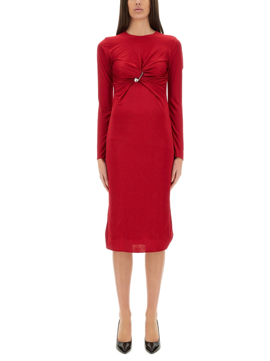 Versace Women "Safety Pin" Midi Dress VERSACE