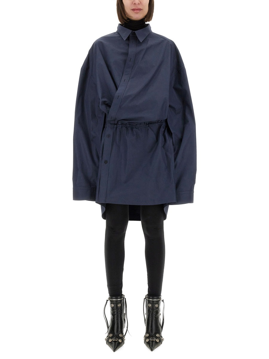 Balenciaga Women Mini Shirt Style Dress BALENCIAGA