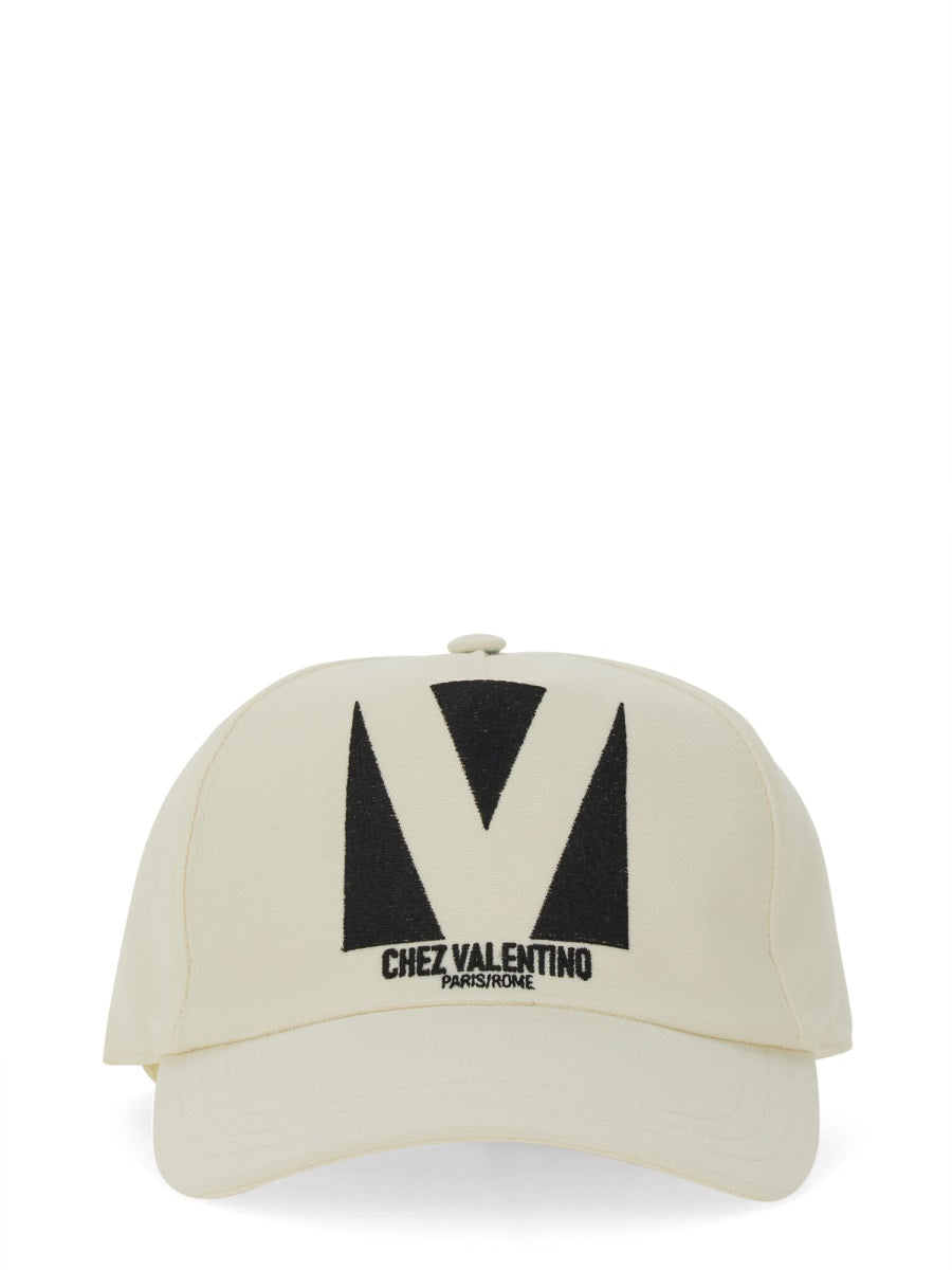 Valentino Garavani Men "Chez Valentino" Embroidered Baseball Cap VALENTINO GARAVANI