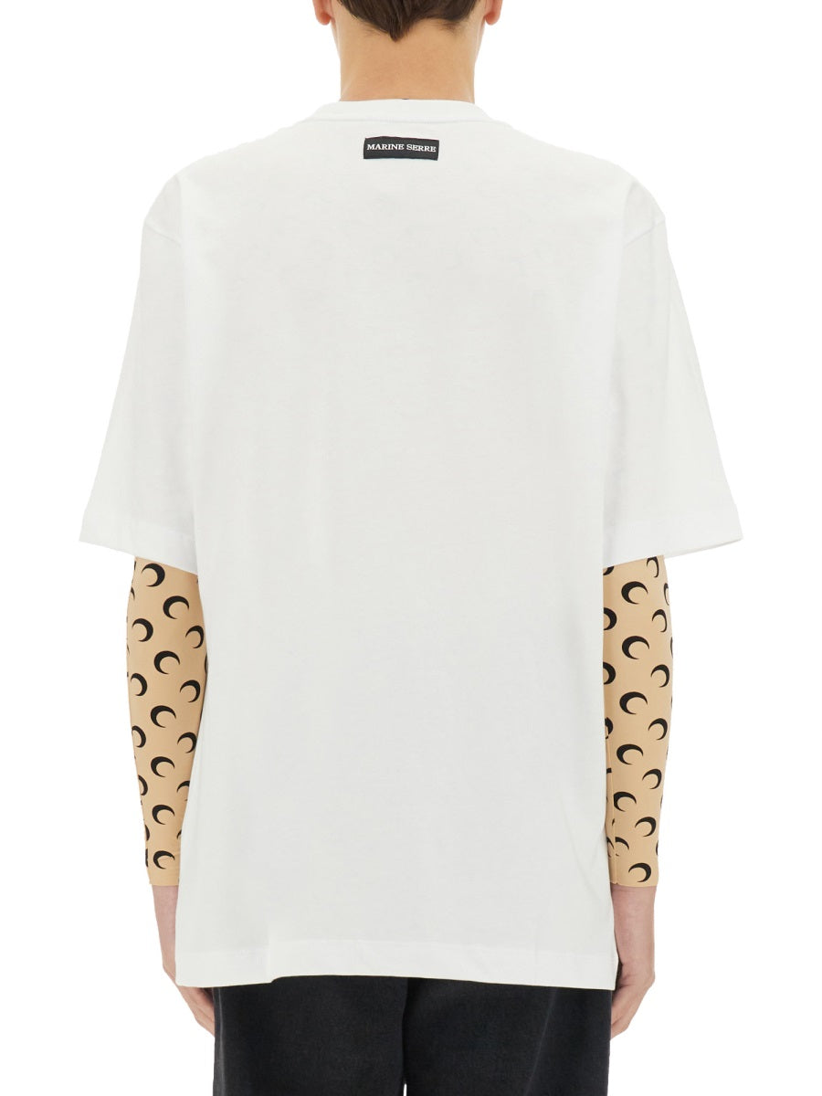 Marine Serre Men T-Shirt In Jersey MARINE SERRE