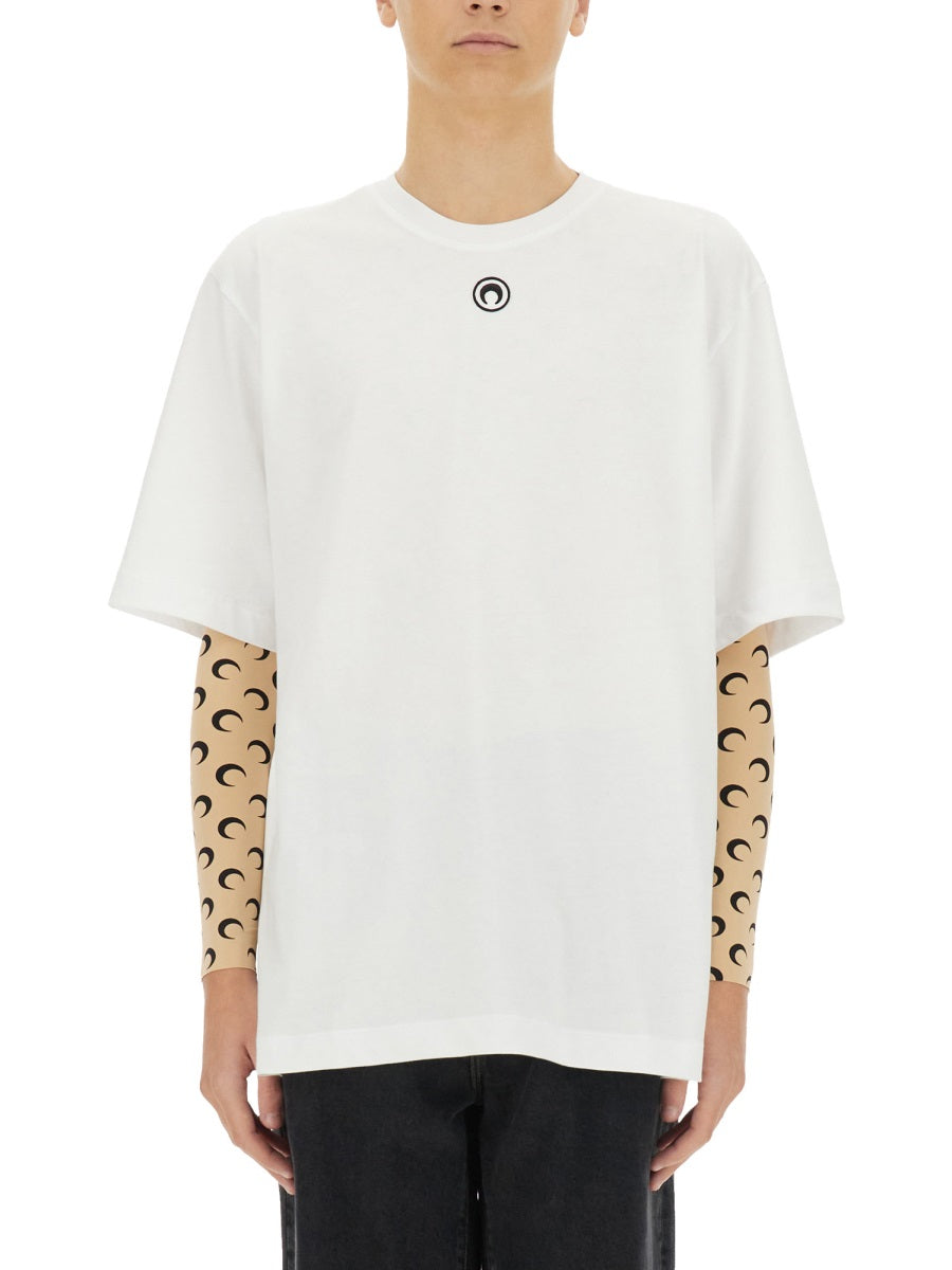 Marine Serre Men T-Shirt In Jersey MARINE SERRE