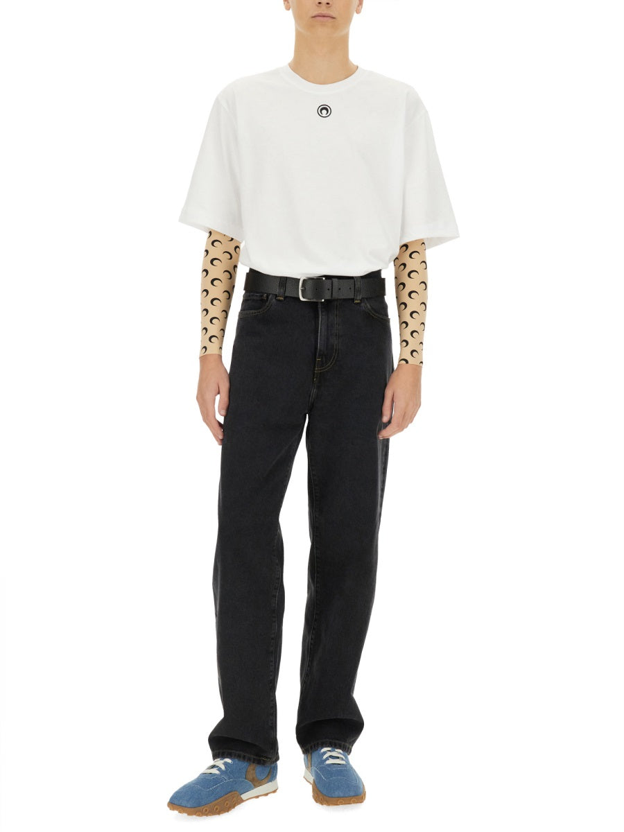 Marine Serre Men T-Shirt In Jersey MARINE SERRE