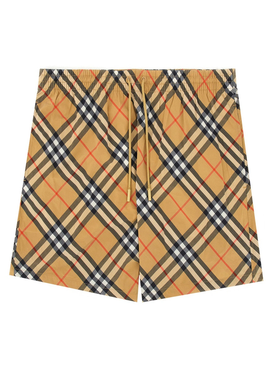Burberry Men Costume Da Bagno Con Stampa Check BURBERRY