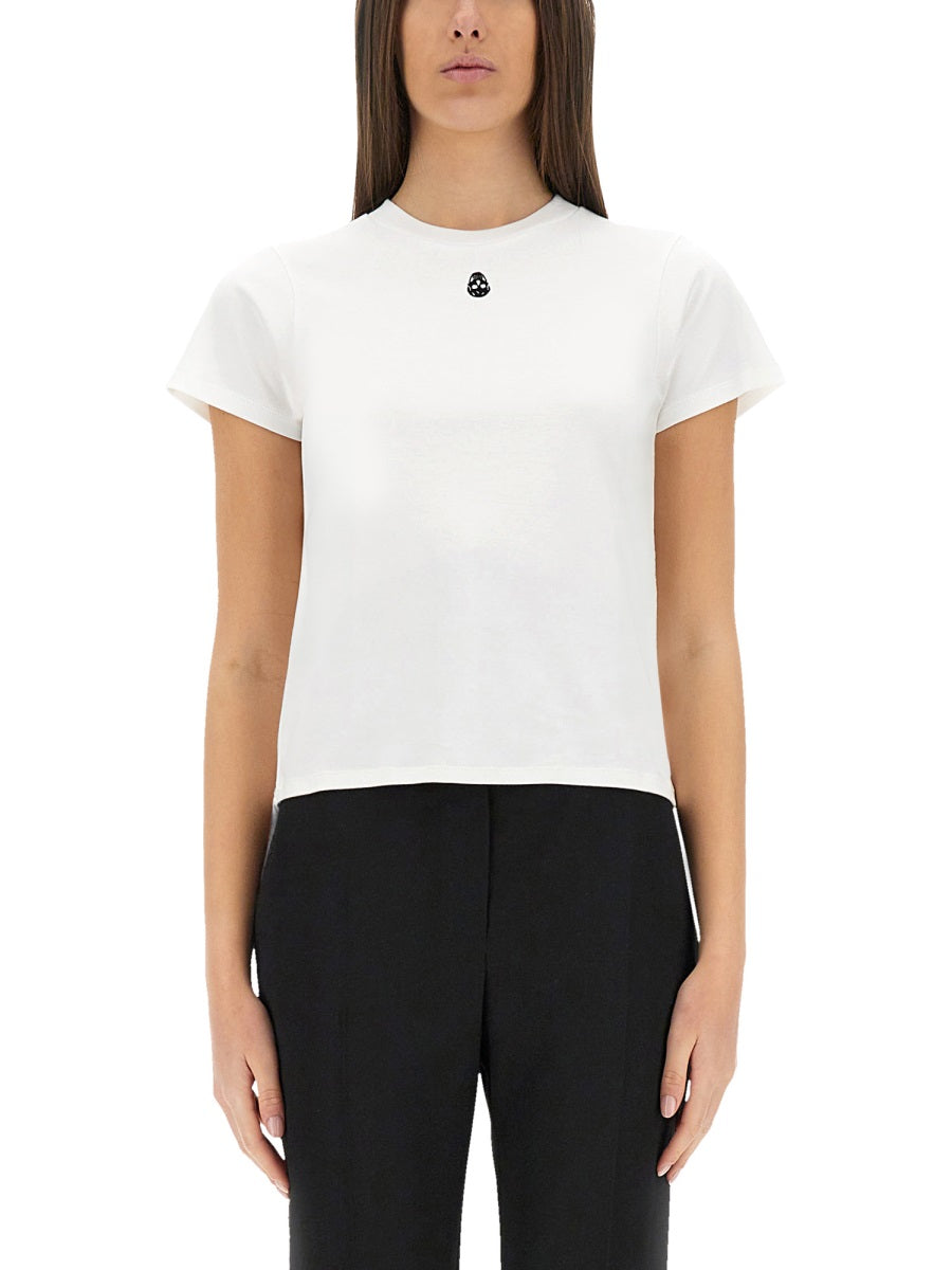 Alexander Mcqueen Women T-Shirt With "Skull" Embroidery ALEXANDER MCQUEEN
