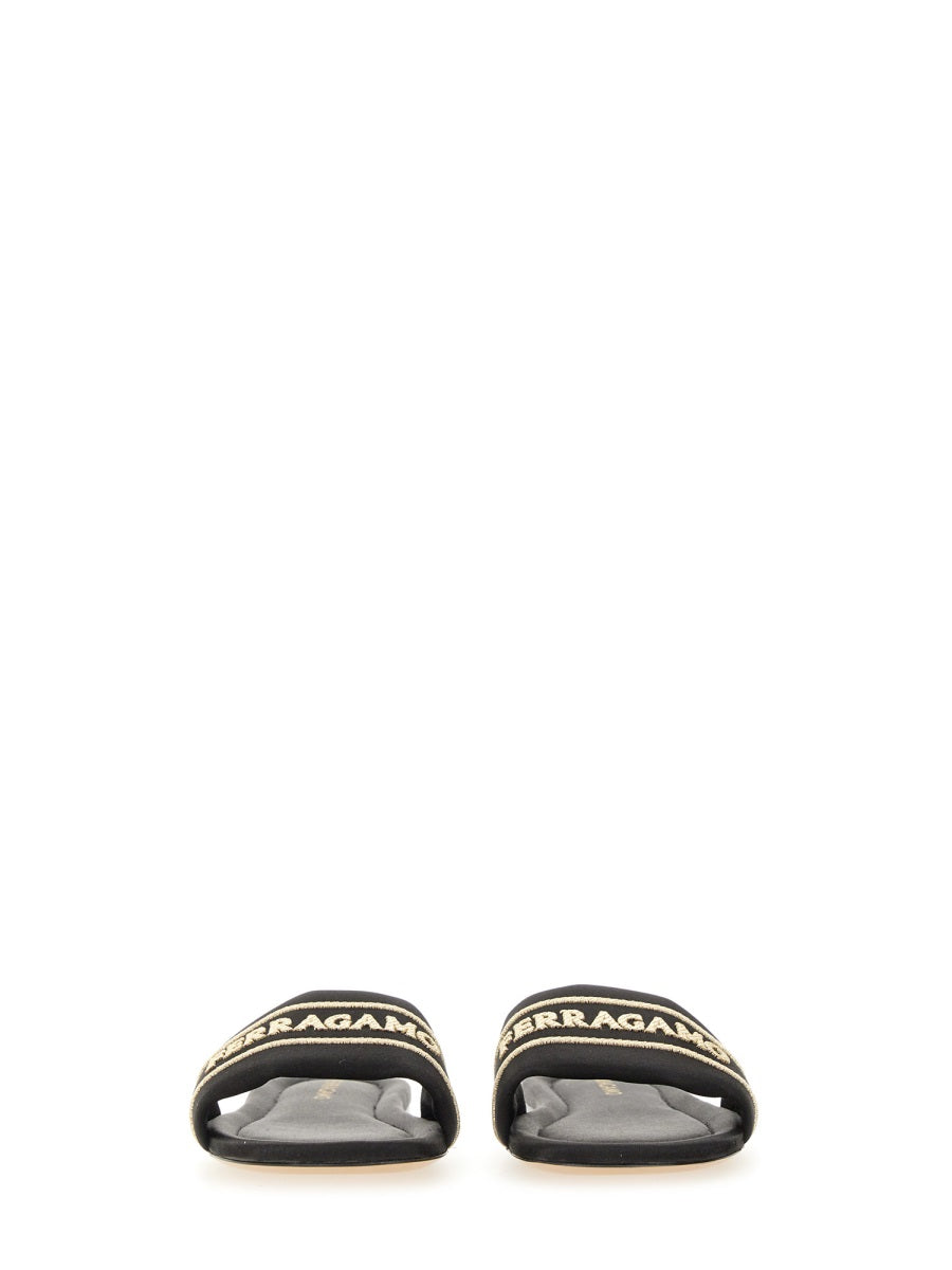 Ferragamo Women Slide Sandal With Logo FERRAGAMO