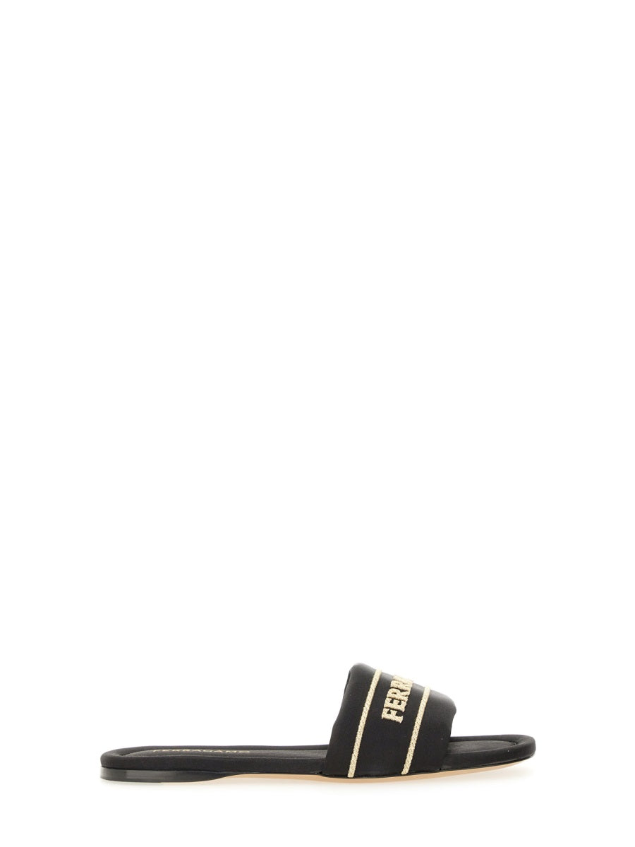 Ferragamo Women Slide Sandal With Logo FERRAGAMO