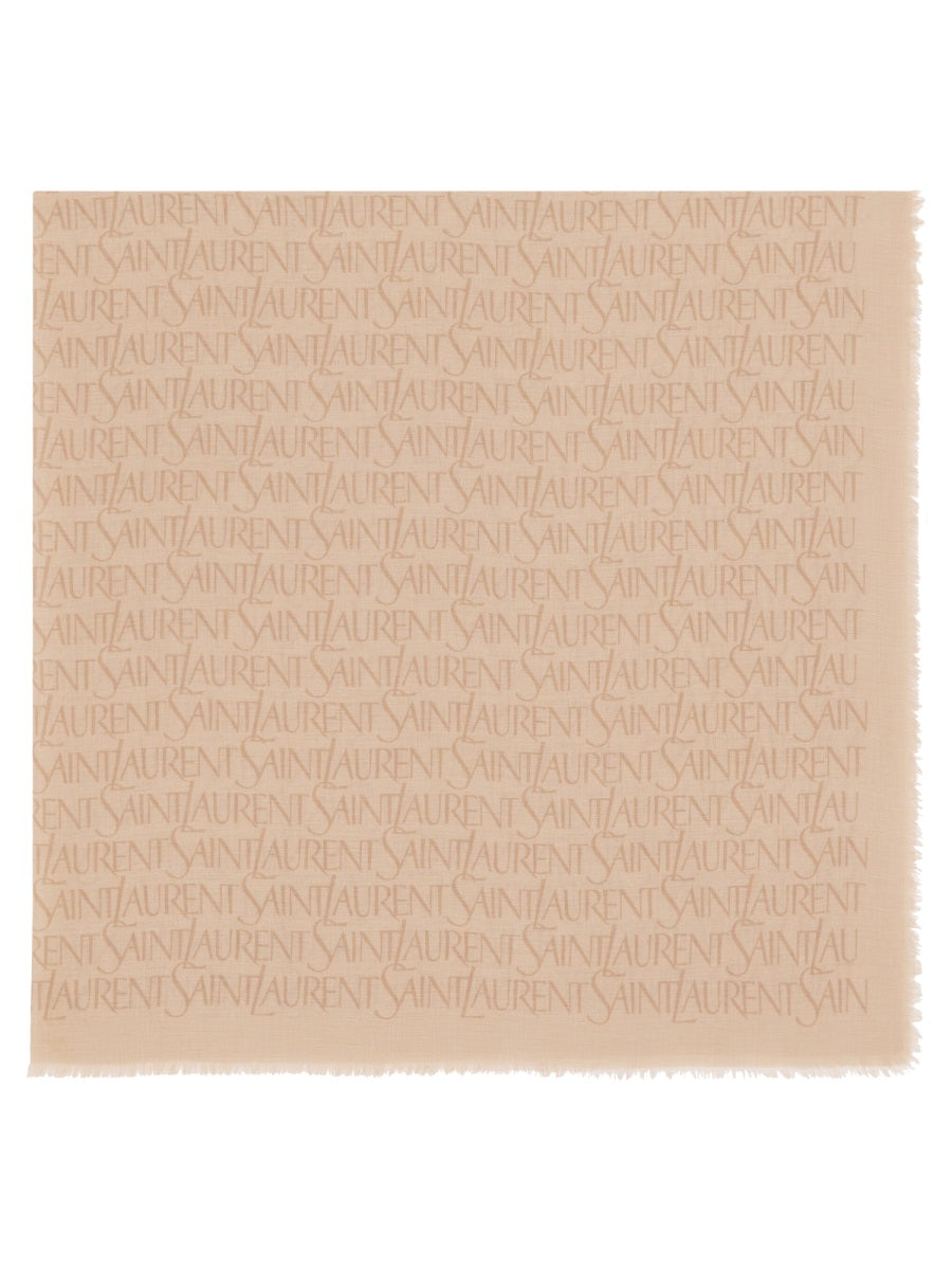 Saint Laurent Women Sciarpa Quadrata In Modal E Cashmere SAINT LAURENT