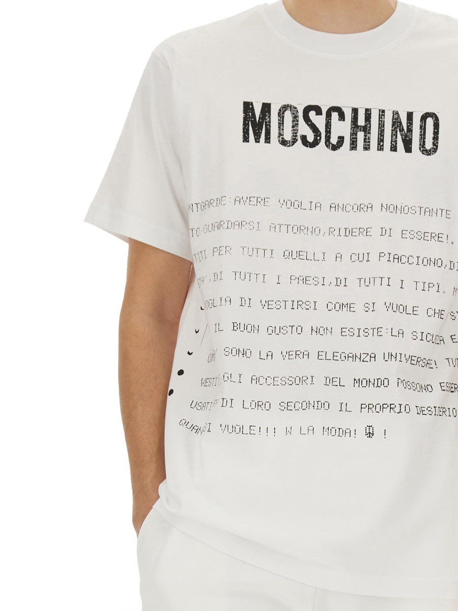 Moschino Men "Message Print" T-Shirt MOSCHINO