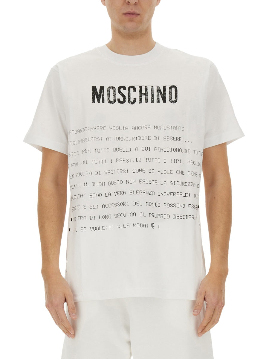 Moschino Men "Message Print" T-Shirt MOSCHINO