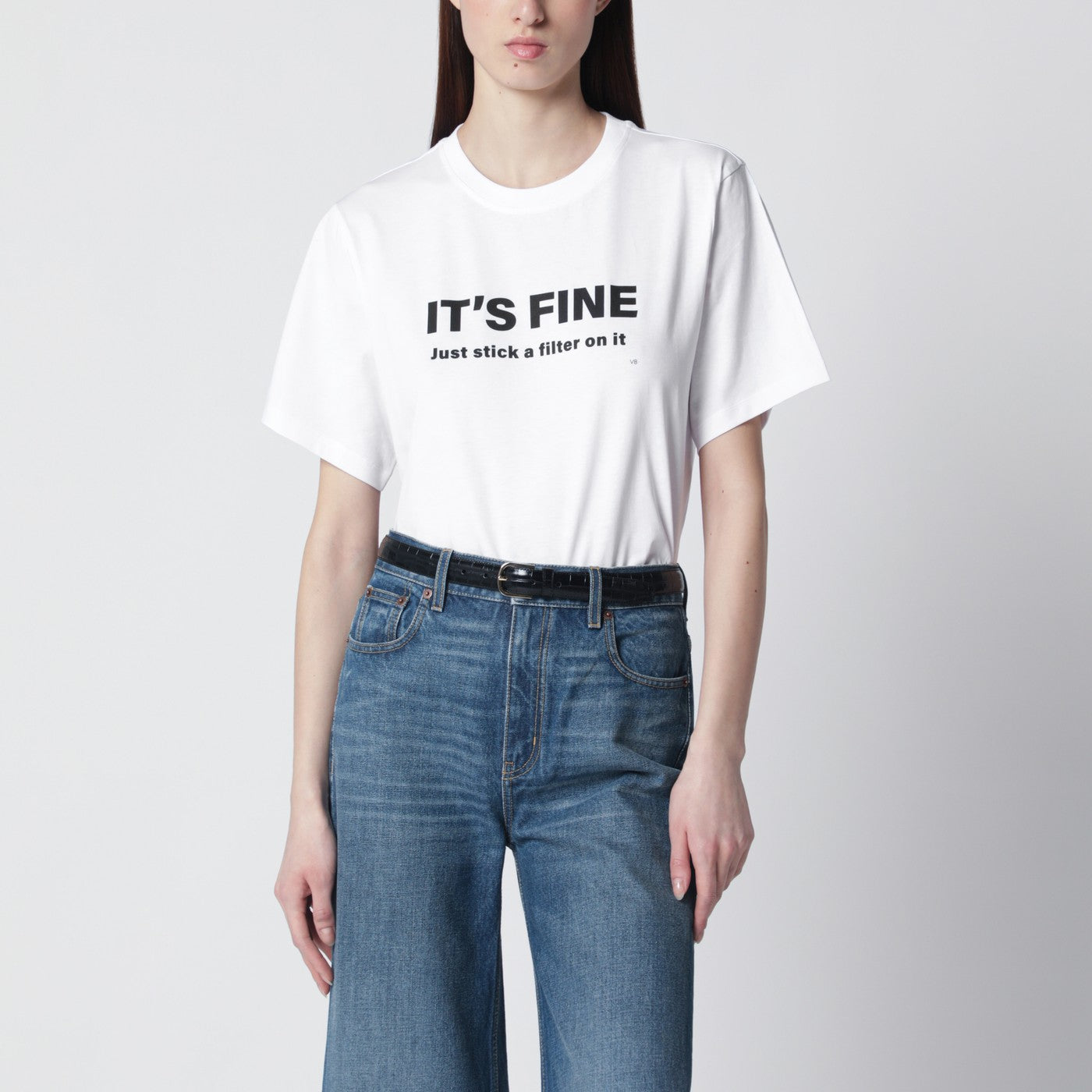 Victoria Beckham White Cotton Â€Œitâ€S Fineâ€ T-Shirt Women VICTORIA BECKHAM