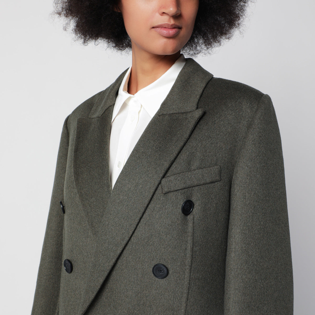 Victoria Beckham Green Catriona Coat In Wool Blend Women VICTORIA BECKHAM
