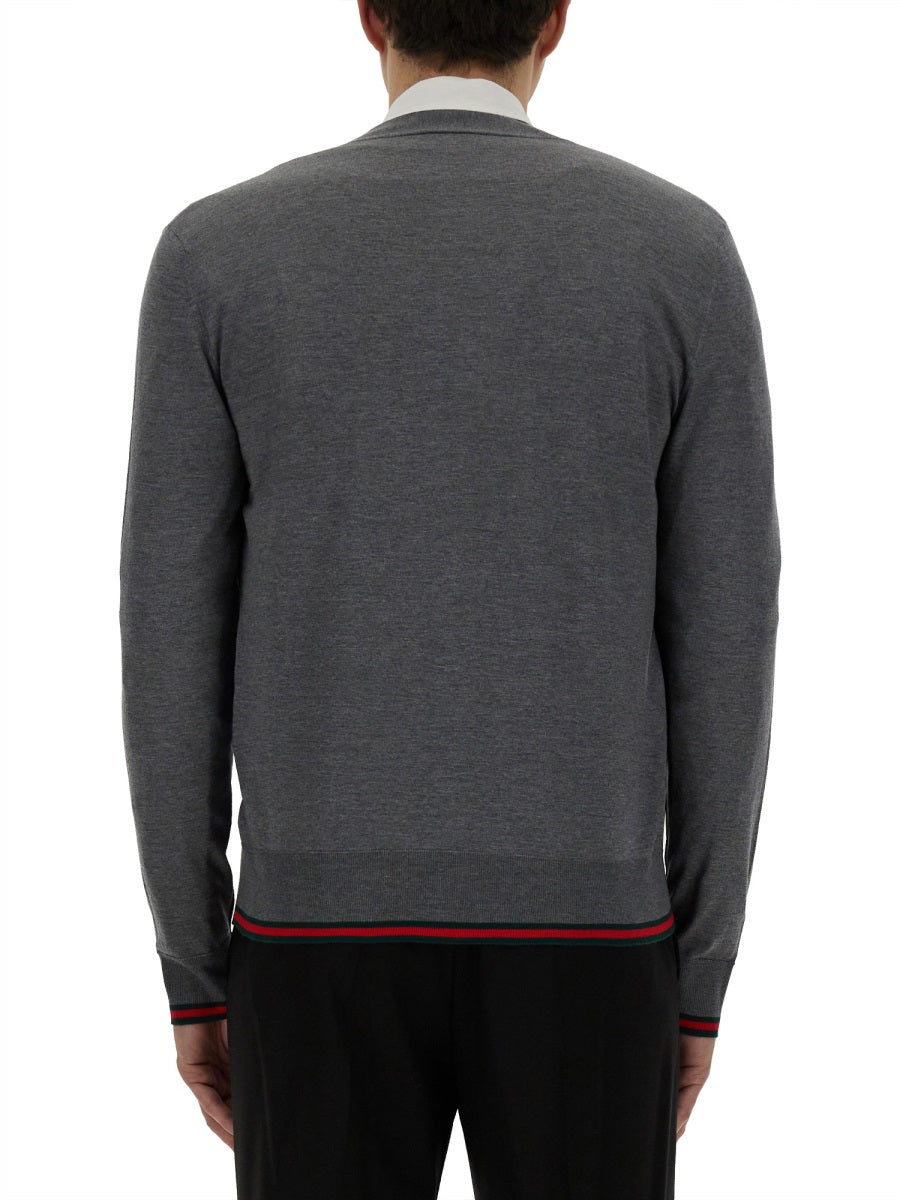 Gucci Men Web Pattern Cardigan GUCCI