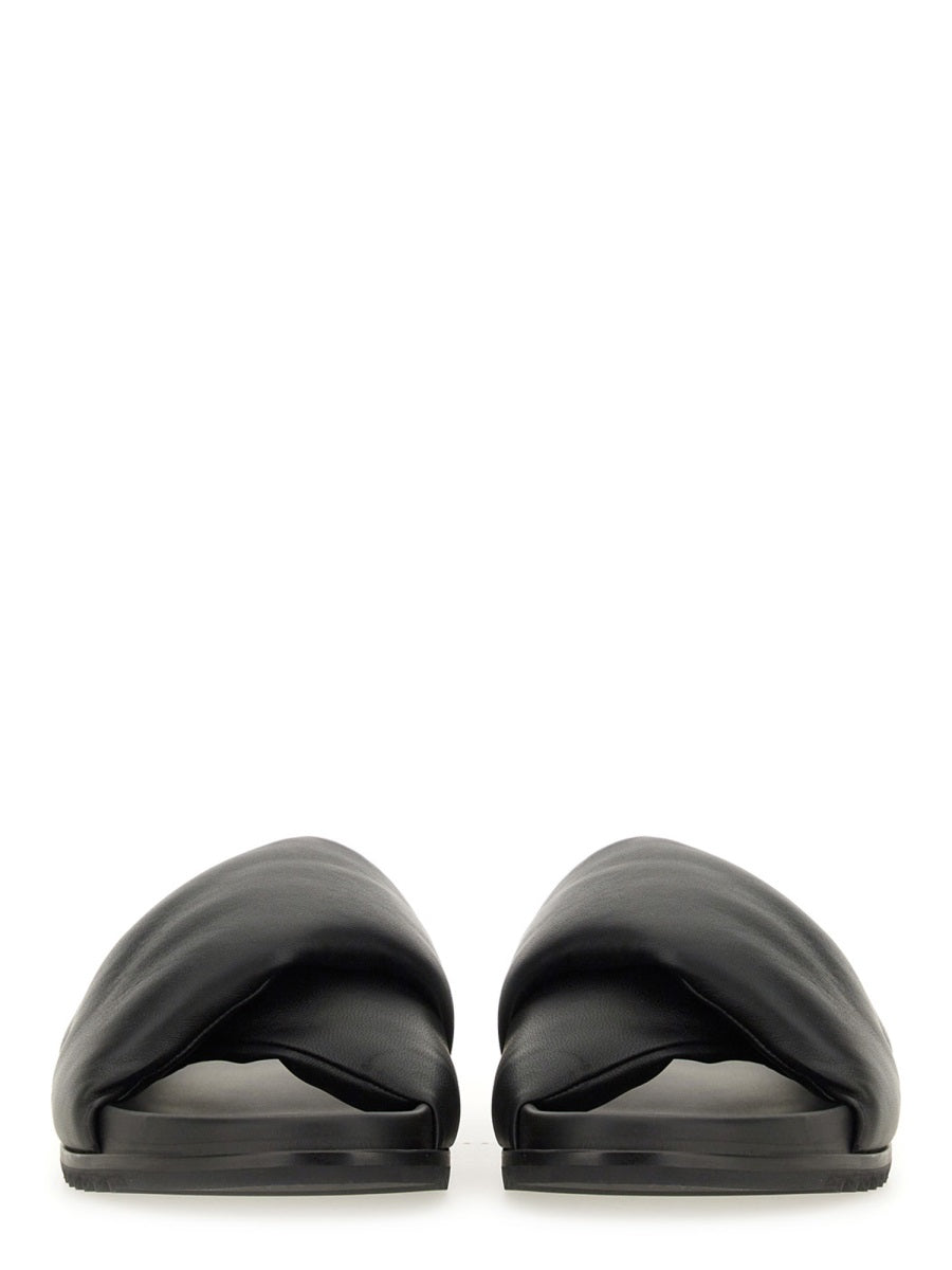 Rick Owens Men Leather Slide Sandal RICK OWENS