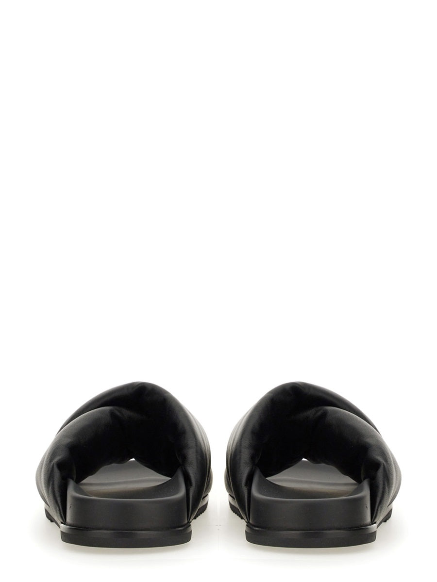 Rick Owens Men Leather Slide Sandal RICK OWENS