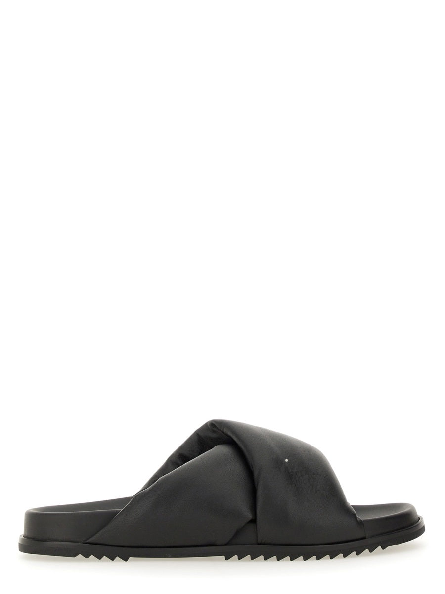 Rick Owens Men Leather Slide Sandal RICK OWENS