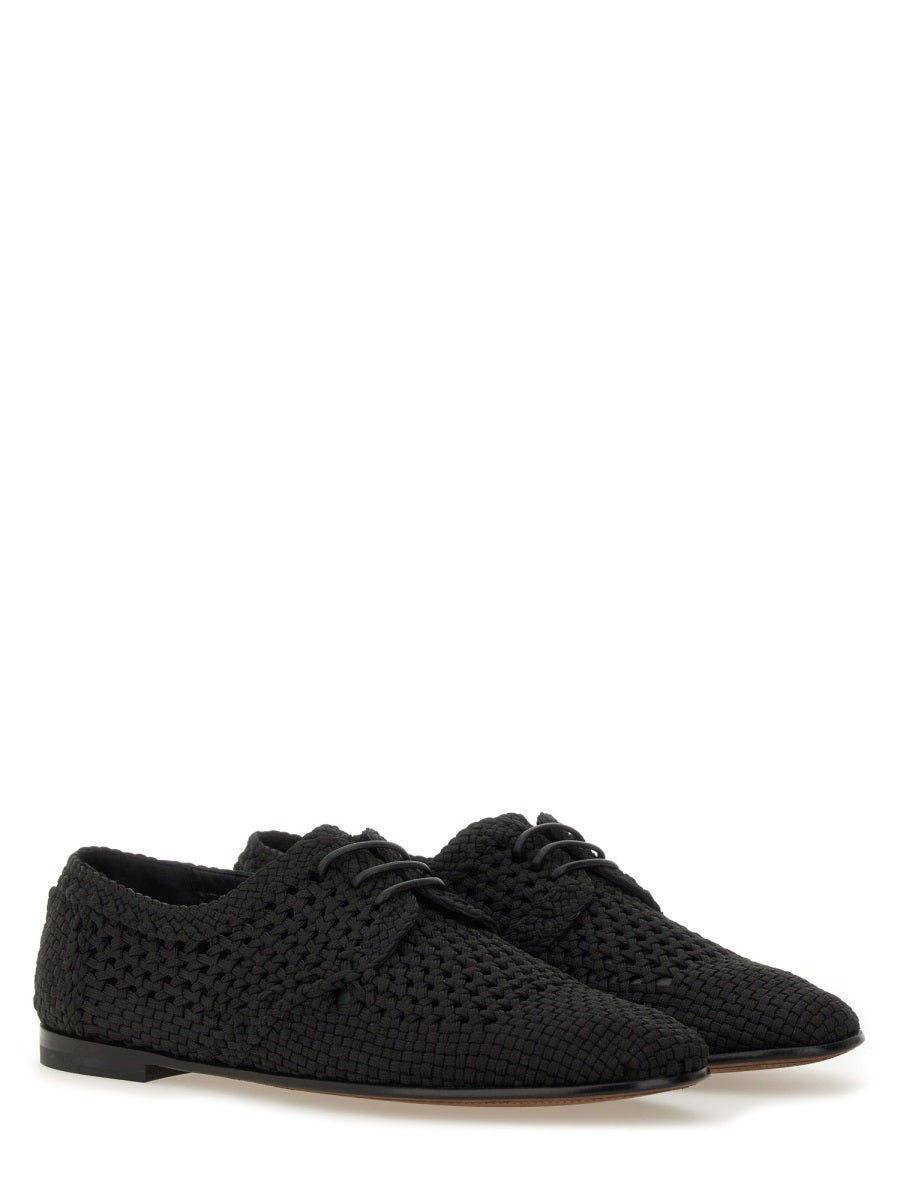 Dolce & Gabbana Men Woven Fabric "Derby" Shoe DOLCE & GABBANA